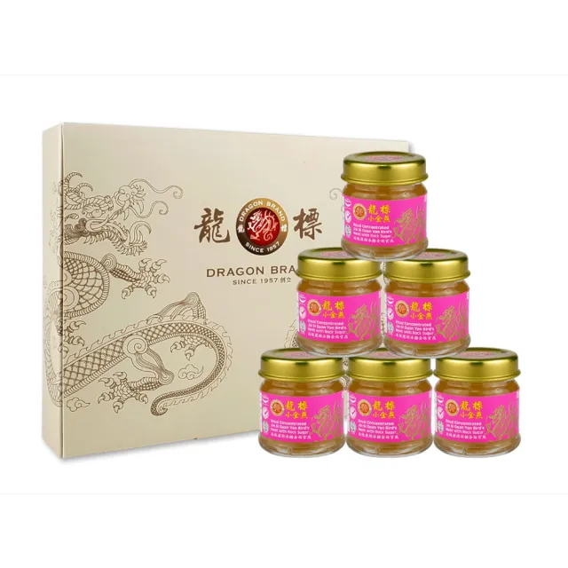 【Dragon Brand 龍標燕窩】金絲官燕濃縮冰糖燕窩禮盒（28g x6瓶裝/盒）(立冬進補禮盒首選)