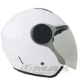 LAUS雙鏡片半罩大頭機車安全帽CA313-白色(贈6入免洗內襯套-速)