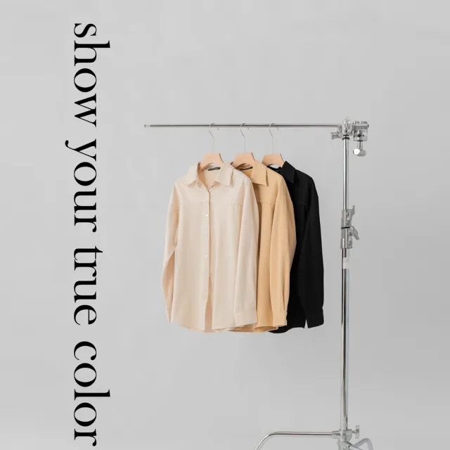 【CORBAN】麂皮織帶設計襯衫 長袖 休閒 女款 3色 TTS283