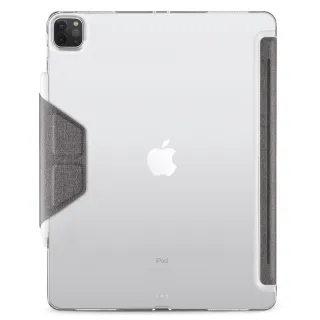 【JTLEGEND】JTL iPad Pro 2022/2021/2020 通用Amos 12.9吋 相機快取多角度折疊布紋皮套(無筆槽_磁扣版)