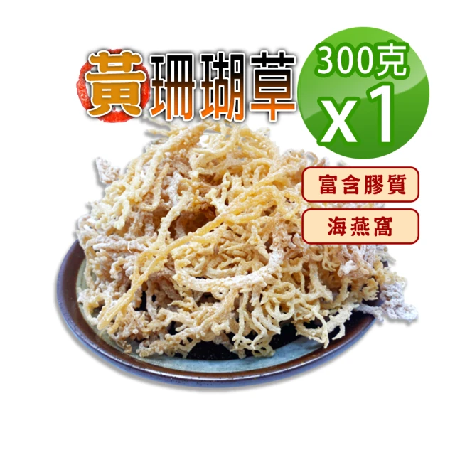 【蔘大王】多膠原寒天黃珊瑚草（除味去鹽）（300gX1）(自然鈣厲害 石花草 麒麟菜)