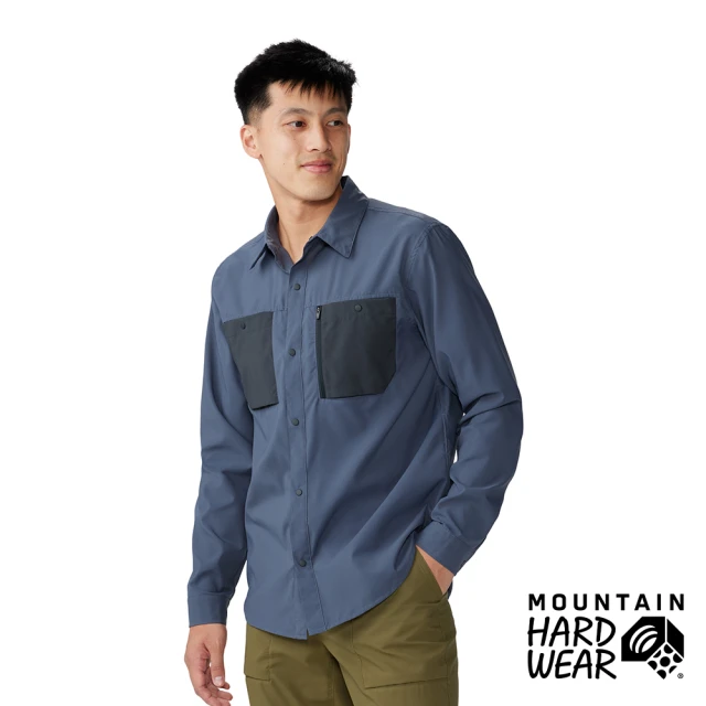 Mountain Hardwear Trail Sender Long Sleeve Men 防曬彈性長袖襯衫 石板藍/深風暴灰 男款 #2068751