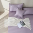 【GOLDEN-TIME】60支100%純淨天絲三件式枕套床包組-丁香紫(雙人)