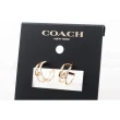 【COACH】環狀馬與馬車造型耳環(金色)