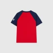 【GAP】男童裝 Gap x 功夫熊貓聯名 Logo純棉印花圓領短袖T恤-紅藍撞色(890576)
