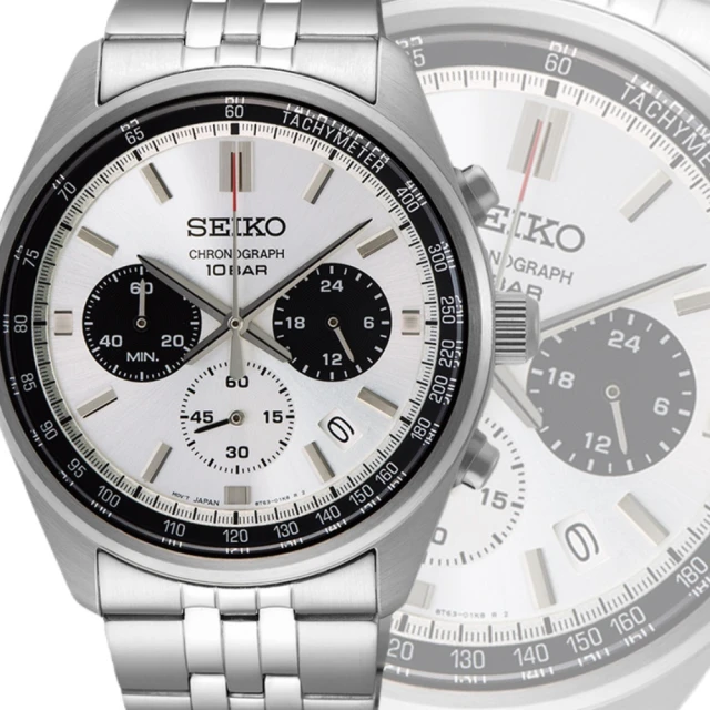 SEIKO 精工 熊貓 CS系列三眼計時手錶 SK034(8T63-00W0S / SSB425P1)