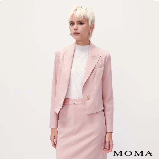 【MOMA】微甜粉漾短版西裝(粉色)