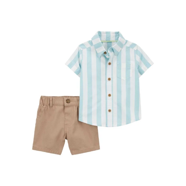 Carter’s 寶貝藍條紋襯衫2件組套裝(原廠公司貨)