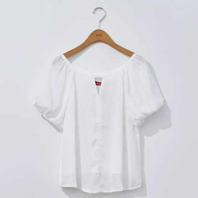 【H2O】日本布拋袖直條紋上衣 #3685017