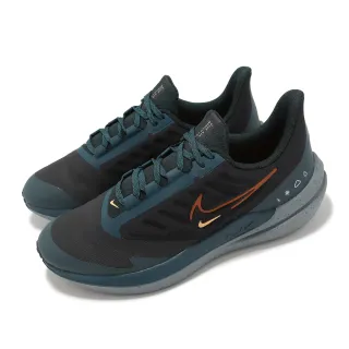 【NIKE 耐吉】慢跑鞋 Air Winflo 9 Shield 藍 黑 男鞋 防潑水 運動鞋(DM1106-002)