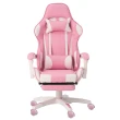 【Ashley House】PINK Lady 激萌粉紅賽車電競椅/皮椅- 頂級定型棉坐墊(3D立體側翼內包裹式設計)