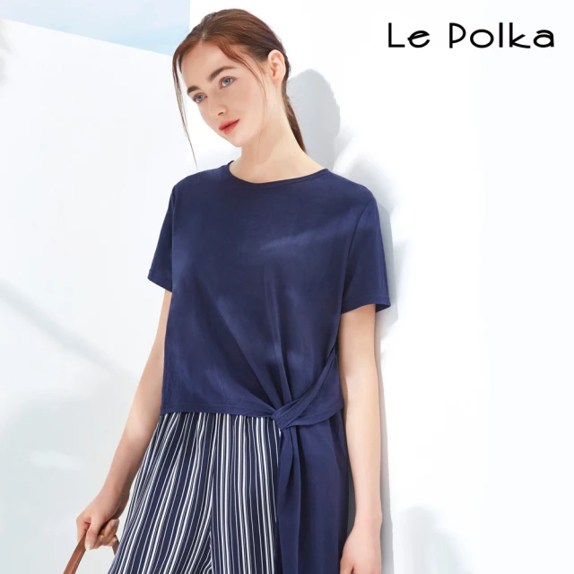 Le Polka 氣質陽光黃波浪袖洋裝-女好評推薦