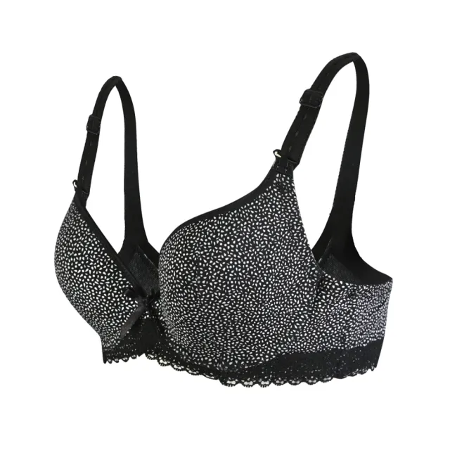 【Gennies 奇妮】哺乳內衣褲成套 零著感美型軟鋼圈內衣 低腰內褲XL(孕婦內衣 上開扣 孕婦內褲 黑 A39B61)