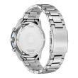 【CITIZEN 星辰】光動能三眼計時手錶-43mm/藍 母親節 禮物(CA4554-84L)