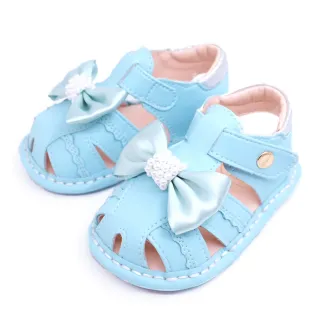 【Swan 天鵝】夏日甜心蝴蝶結小童寶寶鞋學步鞋涼鞋1616-藍(10061603)