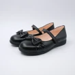 【Swan 天鵝】女大童黑色真皮學生平底娃娃鞋8708-黑(800708)