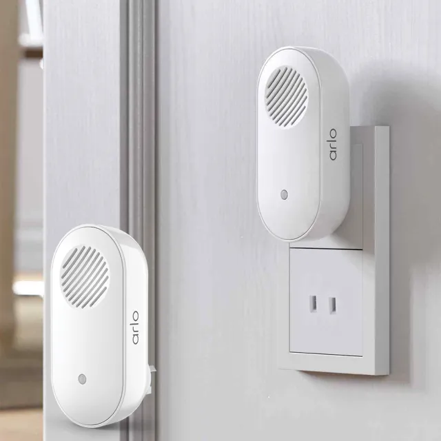 門鈴+響鈴組【NETGEAR】Arlo Essential 超廣角180度 雲端無線 WiFi 視訊門鈴 AVD4001(AI智慧辨識/防水防塵/