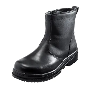 【Soletec超鐵】E9807 專利舒適氣墊 透氣真皮製 側拉鍊安全鞋(台灣製 鋼板中底 鋼頭工作鞋 登山鞋)