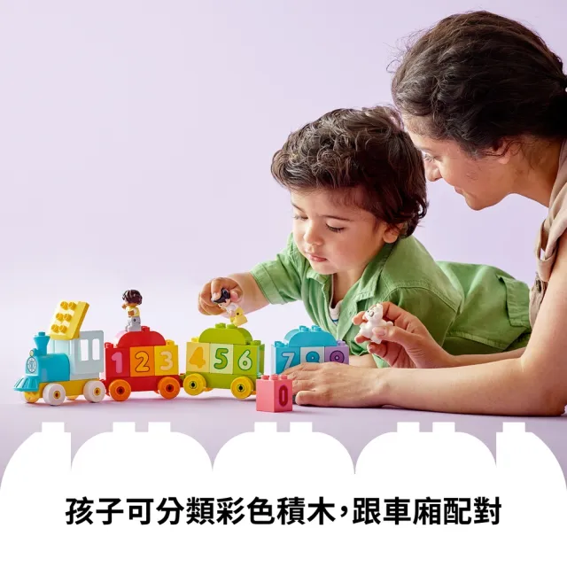 【LEGO 樂高】得寶系列 10954 數字列車－學習數數(火車玩具 數字學習 DIY積木 兒童玩具)