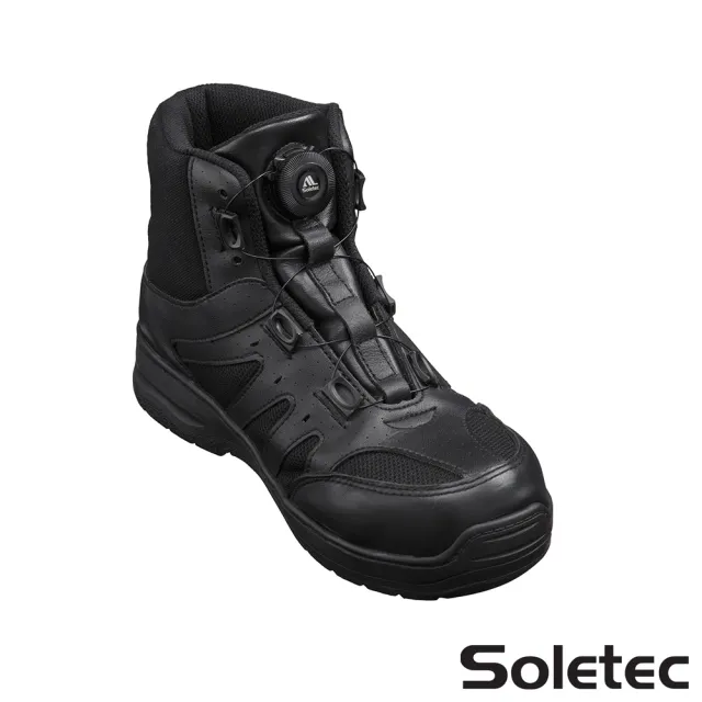 【Soletec超鐵】CKF1357 超止滑透氣旋鈕安全鞋(台灣製 鋼頭鞋 工作鞋 高筒鞋)