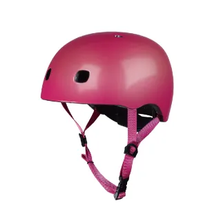 【Micro】消光莓果紅安全帽/運動用頭盔(自行車、滑板車用、帶發光警示燈)