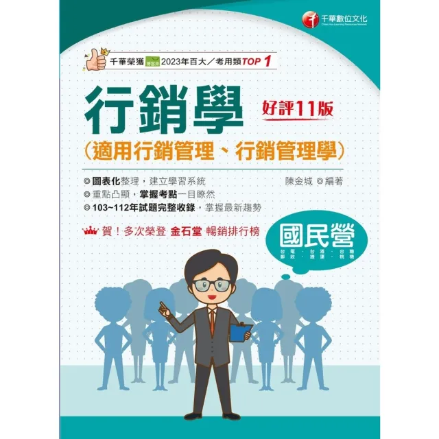 【momoBOOK】113年行銷學 適用行銷管理、行銷管理學 國民營事業(電子書)