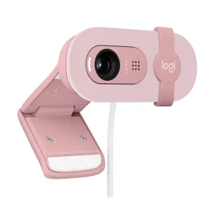 【Logitech 羅技】BRIO 100 網路攝影機 玫瑰粉