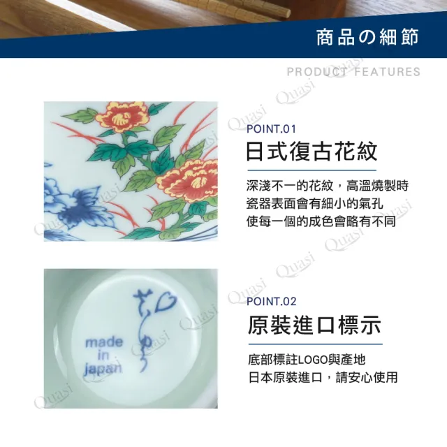 【西海陶器】日本製波佐見燒染錦文樣五入飯碗組(11.5x6cm/275ml)