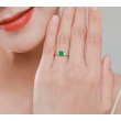 【925 STARS】純銀925戒指 水晶戒指/純銀925典雅祖母綠水晶鋯石氣質戒指(2色任選)
