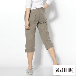 【SOMETHING】女裝 NATURAL EASY JEAN綁帶休閒褲(灰褐色)