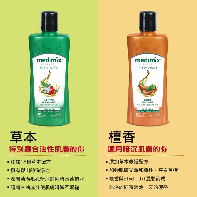 Medimix】印度原廠授權阿育吠陀秘方美肌沐浴液態皂300ml(效期至