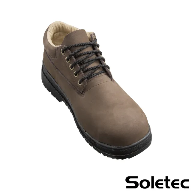 【Soletec超鐵】S172535 輕量+嚴選牛巴戈皮 防穿刺 安全鞋(台灣製 輕量化 凱夫拉中底 鋼頭工作鞋)