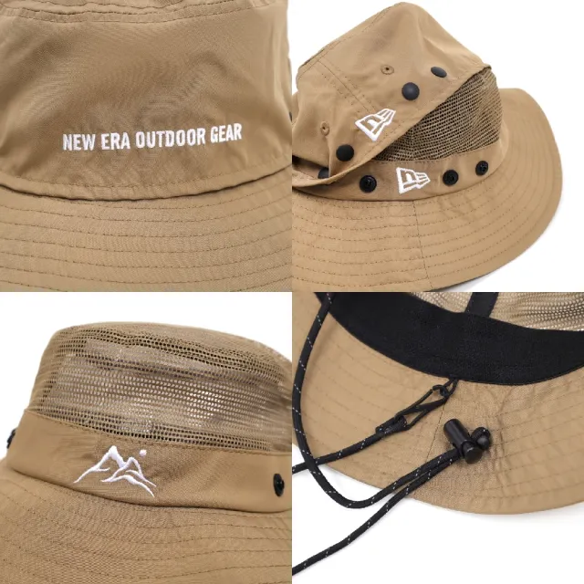 【NEW ERA】漁夫帽 Urban Detachable Bucket Hat 男女款 棕 卡其 帽子 刺繡 遮陽(NE14148016)