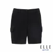 【ELLE ACTIVE】女款 四面彈休閒工裝短褲-黑色(EA24M2W3002#99)