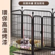 【寵物樂園】寵物圍欄 狗圍欄 防撞門鎖設計 耐腐耐鏽 加粗加高(中號 6片入 80*90cm)