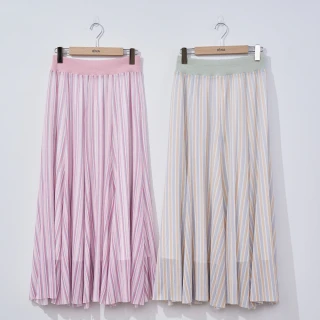 【IENA】彩色線條波浪裙(#4272006 波浪裙 黃色/粉色)