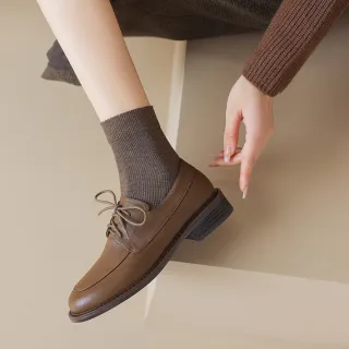 【WYPEX】現貨+預購 真皮綁帶小皮鞋女鞋 低跟柔軟女牛津鞋(2色)