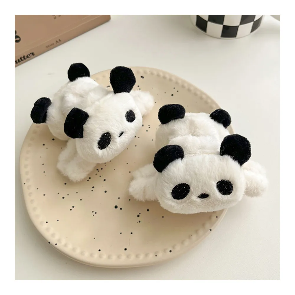 【MISA】韓國設計可愛小熊貓造型抓夾 馬尾夾 髮夾(小熊貓抓夾 小熊貓髮夾)