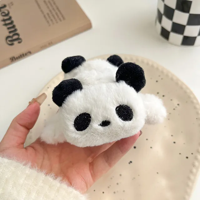 【MISA】韓國設計可愛小熊貓造型抓夾 馬尾夾 髮夾(小熊貓抓夾 小熊貓髮夾)