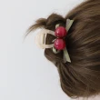 【MISA】韓國設計甜美少女可愛櫻桃造型抓夾 髮夾 馬尾夾(櫻桃髮夾 櫻桃馬尾夾)