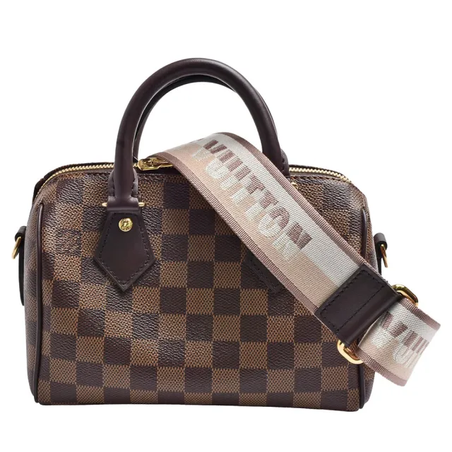 【Louis Vuitton 路易威登】N40489 經典Speedy Bandoulière 20 Damier帆布手提/斜背包 ...