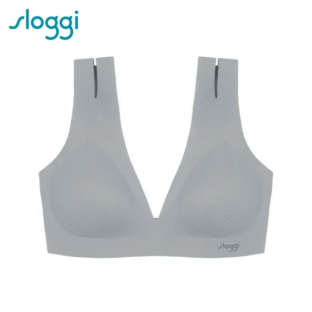 【sloggi】ZERO FEEL FLOW BRALETTE 零感系列低V背心式內衣(庚斯博羅灰)