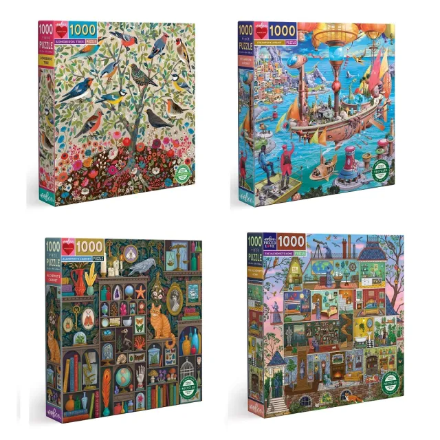 【eeBoo】1000 Piece Puzzle 1000片拼圖 I10.(幼兒童男童女童大人成人桌遊遊戲拼圖拼圖- 四款可選)