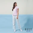 【ELLE ACTIVE】女款 修身小喇叭長褲/寬褲-白色(EA24S2W3404#90)