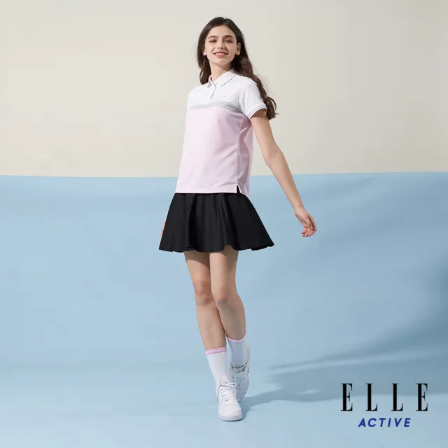 【ELLE ACTIVE】女款 運動休閒短裙/褲裙-黑色(EA24M2W2102#99)