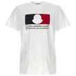 【MONCLER】春夏新款 男款 胸前三色標誌圖案&左臂品牌LOGO 短袖T恤-白色(S號、M號、L號、XL號)