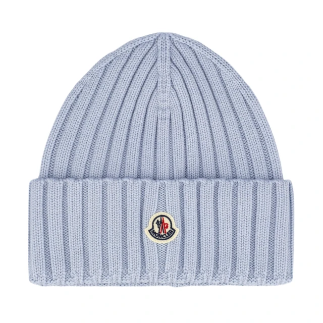 MONCLERMONCLER 春夏新款 品牌LOGO 羊毛毛帽-淺藍色(ONE SIZE)