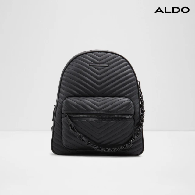 ALDO MURIELLE-獨特V紋立體造型後背包(黑色)