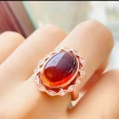 【勝弘珠寶】多明尼加紅藍珀獨特戒指