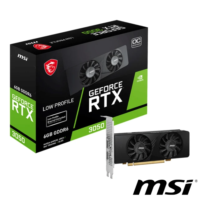 【MSI 微星】GeForce RTX 3050 LP 6G OC 顯示卡